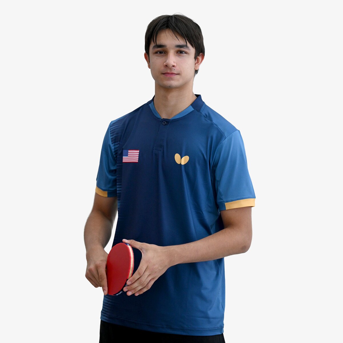 Butterfly Table Tennis USA Team Shirt 26 - Blue - Kef Noorani